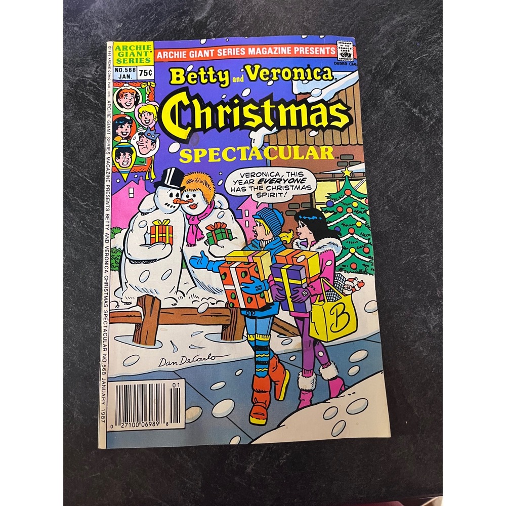 Betty & Veronica Christmas Spectacular Comic Book No568 January1987 Archie Giant